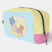 Anime Donut freut sich mit Tom, Jerry und Tuffy Waschbeutel (Rechte Ecke)