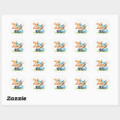 Anime-Drache Buchstabe Z Runder Aufkleber (Blatt)
