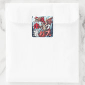 Anime-Drache Tokio Quadratischer Aufkleber (Tasche)