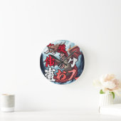 Anime-Drache Tokio Runde Wanduhr (Zuhause)