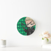 Anime Draco Malfoy Runde Wanduhr (Zuhause)