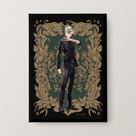 Anime Draco Malfoy Verziert Frame Button (Vorderseite)
