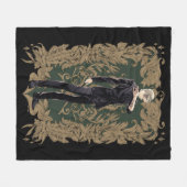 Anime Draco Malfoy Verziert Frame Fleecedecke (Vorderseite (Horizontal))