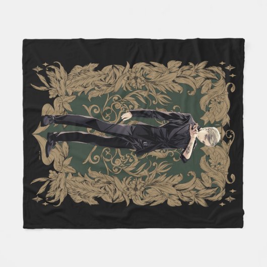 Anime Draco Malfoy Verziert Frame Fleecedecke (Vorderseite (Horizontal))