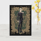 Anime Draco Malfoy Verziert Frame Karte (Gelbe Blume)