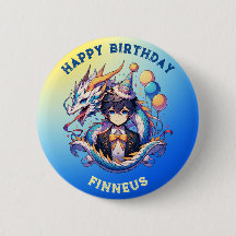 Anime Dragon Personalisiert Birthday Boy