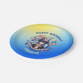 Anime Dragon Personalisiert Boys Geburtstag Pappteller (Schrägansicht)