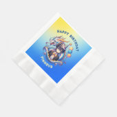 Anime Dragon Personalisiert Boys Geburtstag Serviette (Ecke)