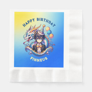 Anime Dragon Personalisiert Boys Geburtstag Serviette