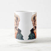 Anime Dream: Schönheit in Beige Kaffeetasse (Mittel)