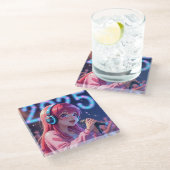 Anime Dreams 2025 Glasuntersetzer (Schrägansicht)