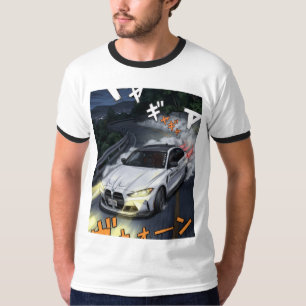 Anime Drift BMW Street Racing Grafik T-Shirt JD
