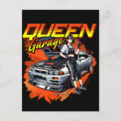 Anime Drift Mechanic Car - Garage Queen Art Postkarte (Vorderseite)