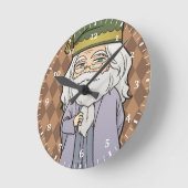 Anime Dumbledore Runde Wanduhr (Winkel)
