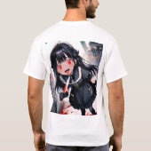 Anime Edge - Generierte Kunst T-Shirt (Rückseite)