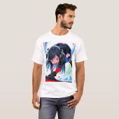 Anime Edge - Generierte Kunst T-Shirt (Vorne ganz)