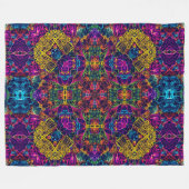 Anime Electric Neon Robot Satin Mandala Fleecedecke (Vorderseite (Horizontal))