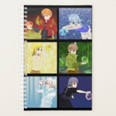 Anime Elemental Character Notebook Planer (Vorderseite)