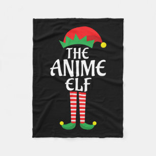 Anime Elf Christmas Theme Holiday Family Group Mat Fleecedecke