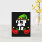 Anime Elf Matching Family Group Christmas Party Pa Karte (Gelbe Blume)