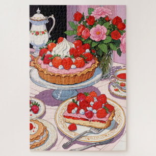 Anime Erdbeerdessert Puzzle