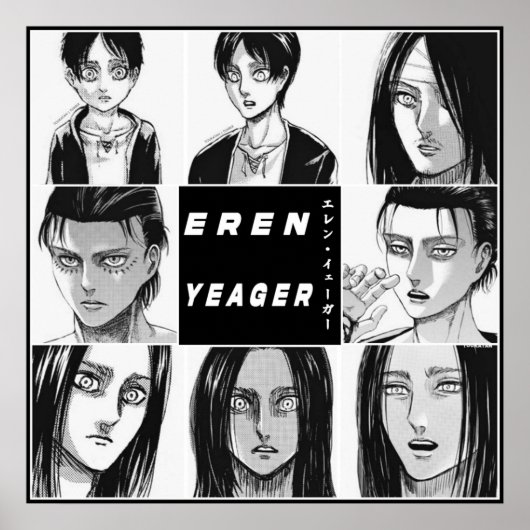 Anime Eren Yeager SnK-Evolution Poster (Vorne)