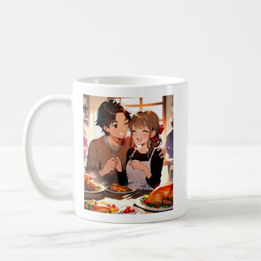 (Anime-Erntedank III) Klassische Tasse, 11 oz Kaffeetasse (Links)