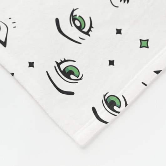 ANIME EYE PATTERN DESIGN FLEECEDECKE (Ecke)