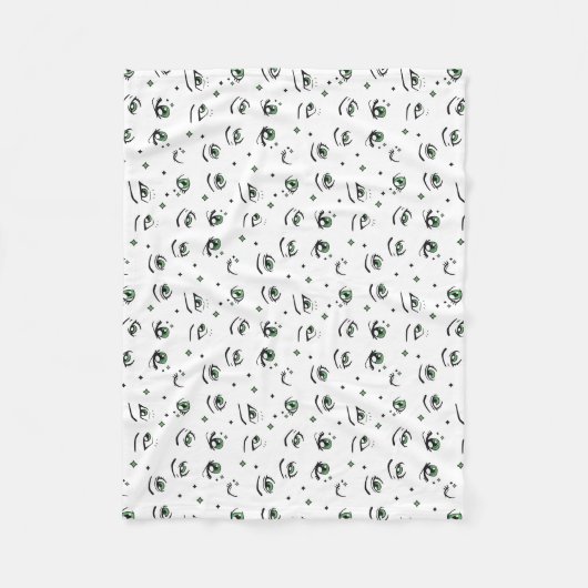 ANIME EYE PATTERN DESIGN FLEECEDECKE (Vorderseite)