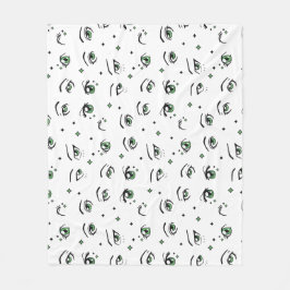 ANIME EYE PATTERN DESIGN FLEECEDECKE