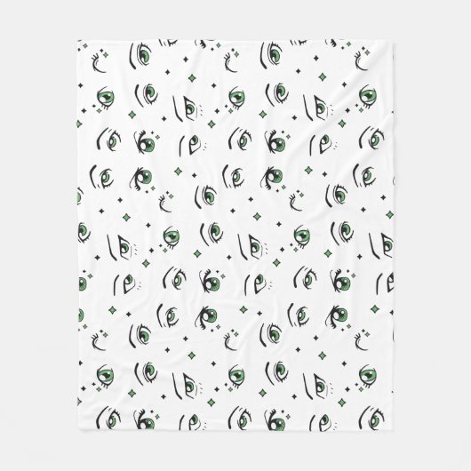 ANIME EYE PATTERN DESIGN FLEECEDECKE (Vorderseite)