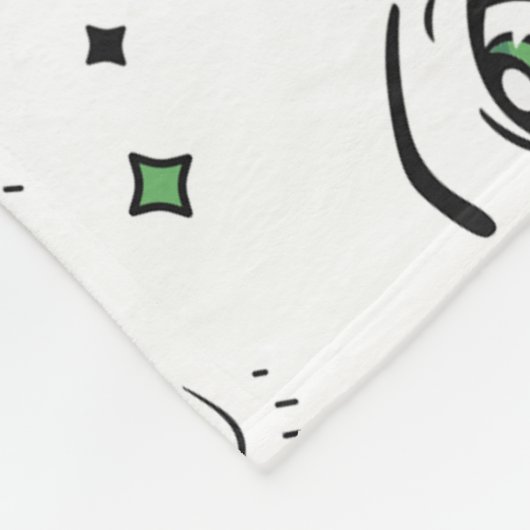 ANIME EYE PATTERN DESIGN FLEECEDECKE (Ecke)