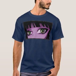 Anime Eyes Japanisches ästhetisches Manga Girl T-Shirt