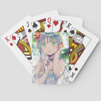 Anime faced box of playing cards spielkarten