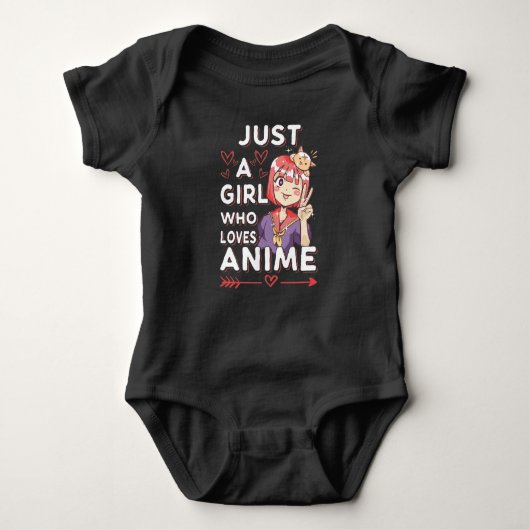 Anime Fan Girl Otaku Japanisch Manga Lover Baby Strampler (Vorderseite)