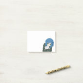 Anime-Figur Blaue Haare Post-it Klebezettel (Auf Schreibtisch)