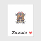 Anime Firefighter Team & Dalmatian Vinyl Sticker (Blatt)