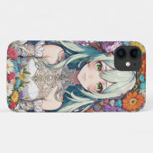 Anime floral Case-Mate iPhone hülle (Rückseite (Horizontal))