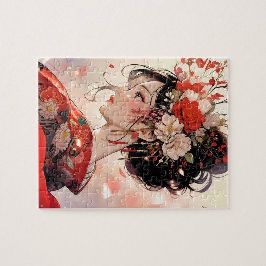 Anime Flower Mädchen 03 Puzzle (Horizontal)