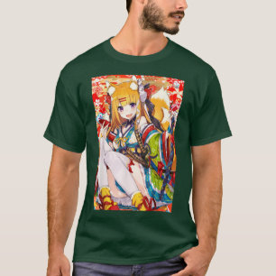 Anime Fox Girl Kawaii Waifu ÄsthetiJapanisch Ota T-Shirt