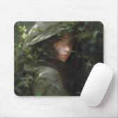 Anime-Frau im Wald Mädchen Mousepad (Mit Mouse)