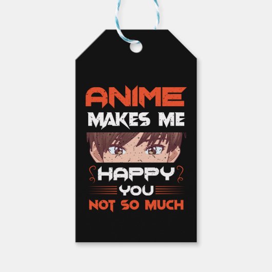 Anime freut mich nicht so sehr geschenkanhänger (Vorderseite)