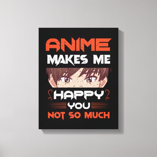 Anime freut mich nicht so sehr leinwanddruck (Vorderseite)