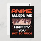 Anime freut mich nicht so sehr postkarte (Vorne/Hinten)