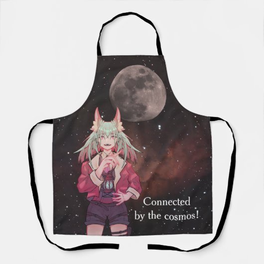 Anime, full moon, Nebula Schürze (Vorderseite)