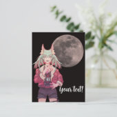 Anime, full moon postkarte (Stehend Vorderseite)