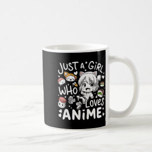 Anime für jugendliche Mädchen Nur ein Mädchen, das Kaffeetasse