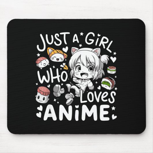 Anime für jugendliche Mädchen Nur ein Mädchen, das Mousepad (Vorne)