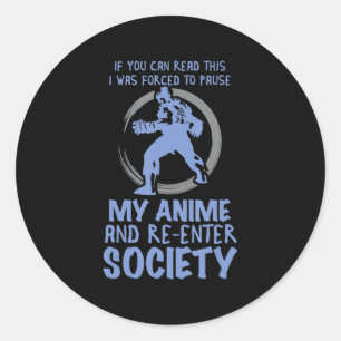 Anime für Männer Frauen Kawaii Niedlich Japanisch Runder Aufkleber