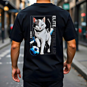 Anime-Fußball-Katz-Shirt Neko-Fußball-Ass-Gesche T-Shirt